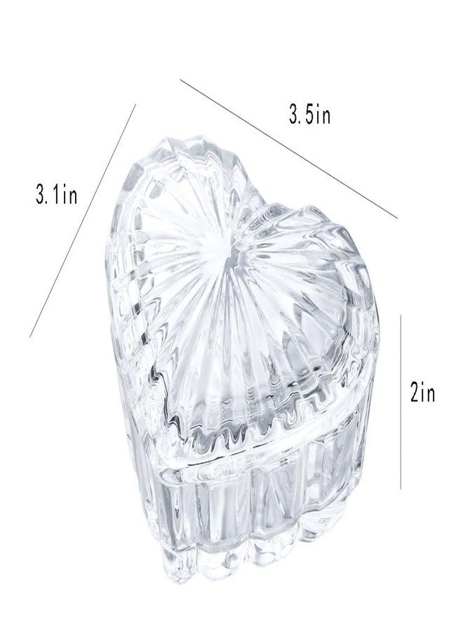 RockTrend Heart-Shaped Glass Storage Box Embossed Jewelry Box with Lid - Image 3